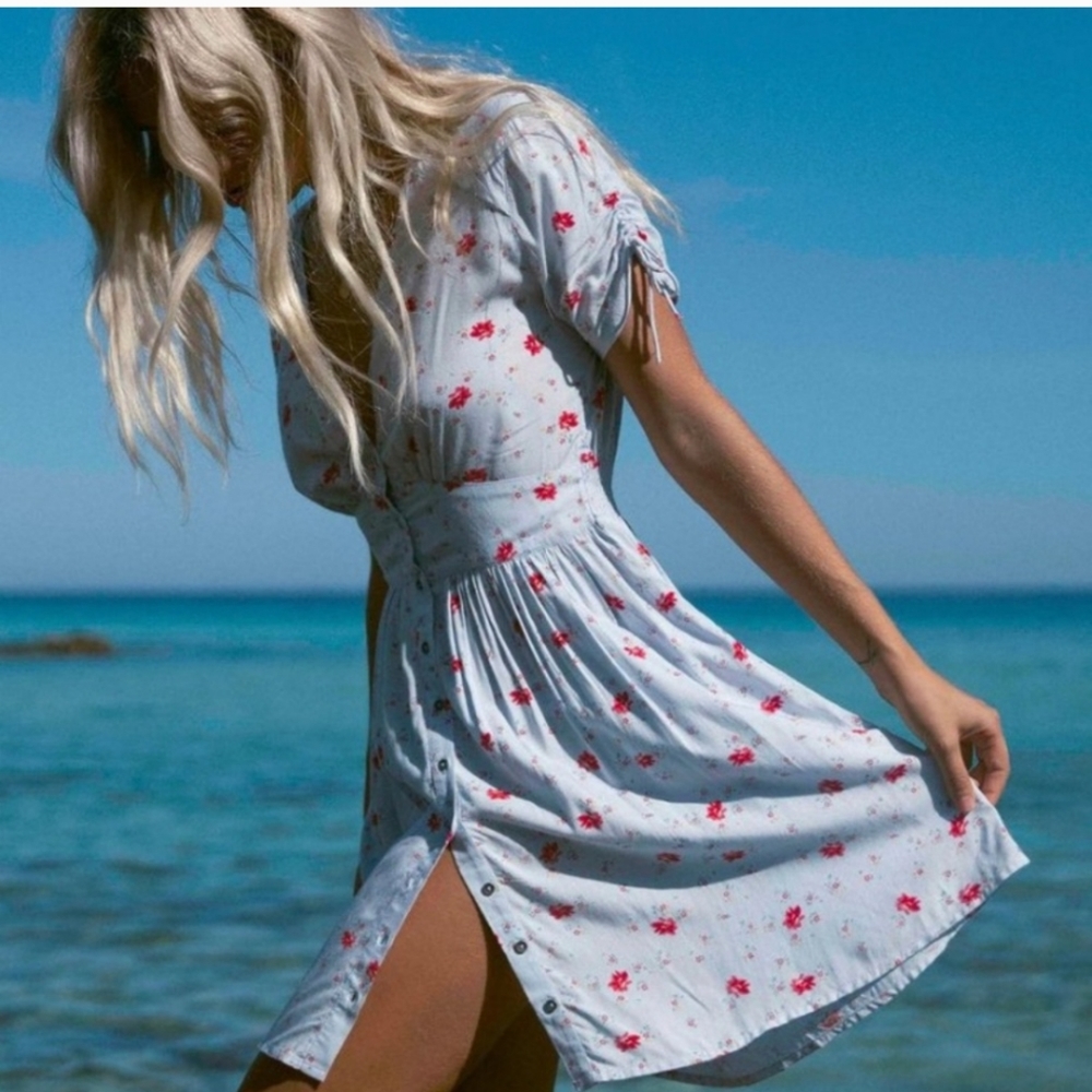 NWT Billabong Twirl Twist Floral Dress - Picture 12 of 13